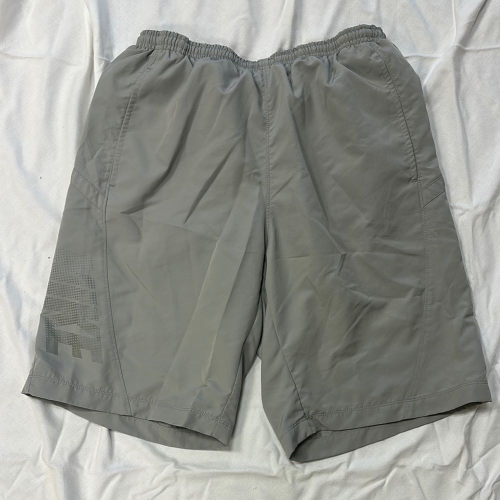Gray Athletic Shorts with Elastic Waistband